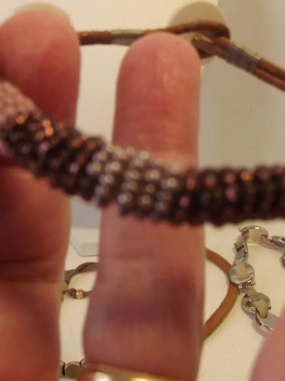Lot of 6 Leather Bracelets  All Different